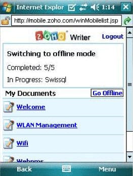 Zoho Writer windows mobile Zoho Writer windows mobile