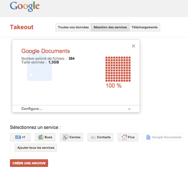 Google Documents: exportez vos documents en utilisant Takeout
