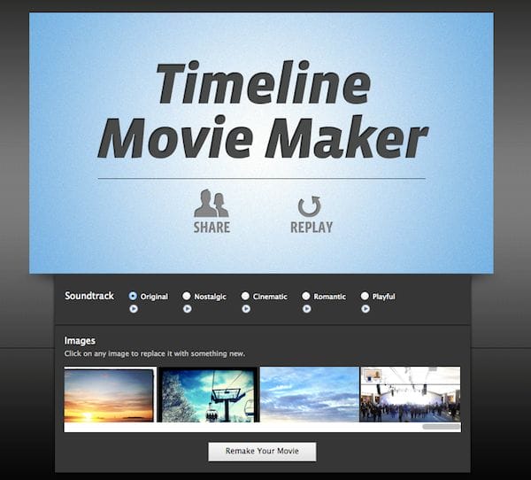 Facebook: Timeline Movie Maker transforme votre Journal en film