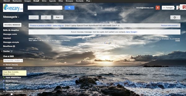 Gmail : personnalisez l’image de fond d’écran de votre compte avec vos photos