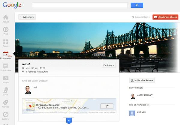 Google+ Événements pousse plus loin le concept de gestion d’événements