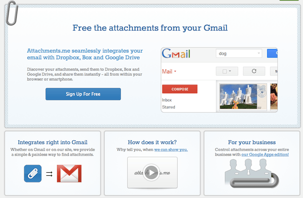 Attachments.me intègre Dropbox, Google Drive et Box à votre compte Gmail