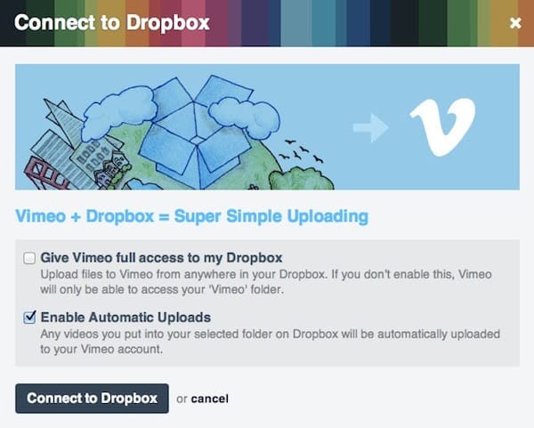 Vimeo s’intègre à Dropbox