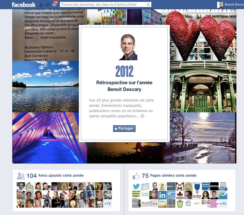 Facebook: créez votre propre rétrospective de l’année 2012