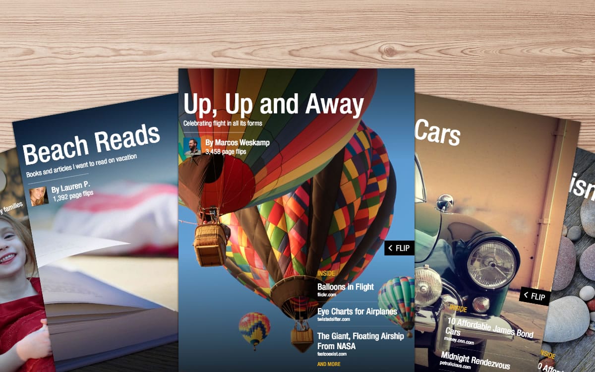 Flipboard: sélectionnez vos vidéos, photos et articles favoris, créez un magazine et partagez-le