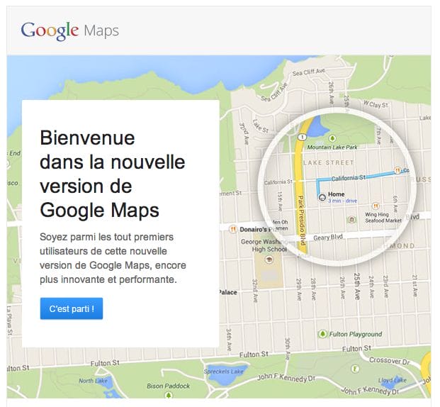 La nouvelle version de Google Maps est vraiment top!
