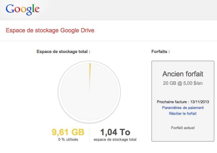 Google m’offre 1 téraoctet d’espace de stockage gratuit pour 5 ans!