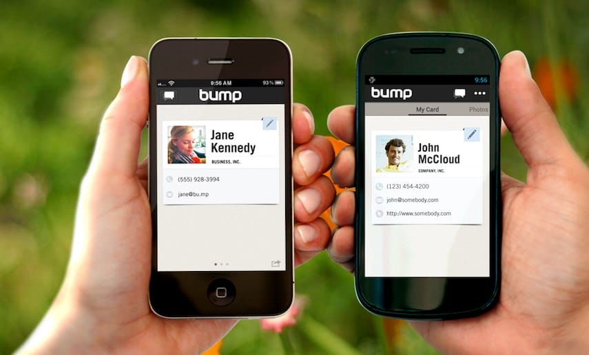 Google acquiert Bump, l’application de partage de contacts et de données