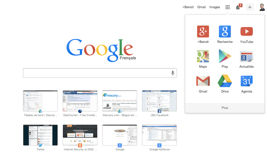 Google Chrome: nouvelle version de la page Nouvel onglet