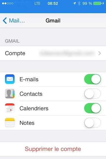 iOS : Gmail  synchronise les mails, calendriers, mais aussi les contacts