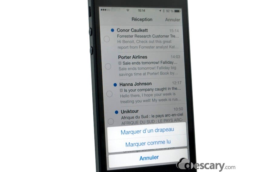 iPhone iPad : comment modifier le style du drapeau de l’application Mail