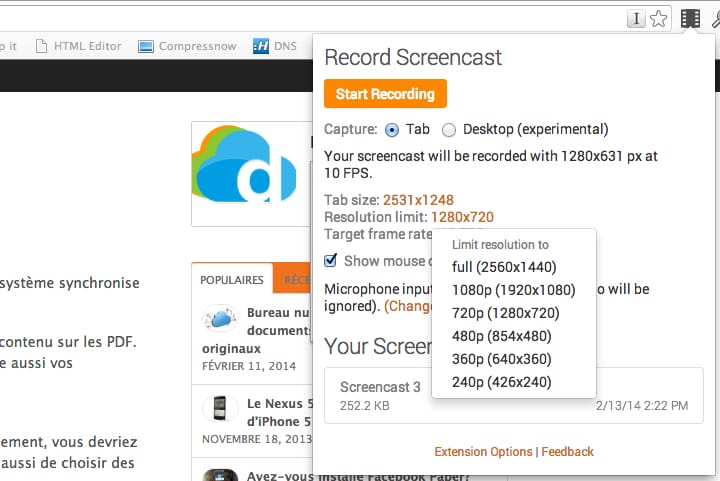 Créez des screencast avec Screencastify, une extension Chrome