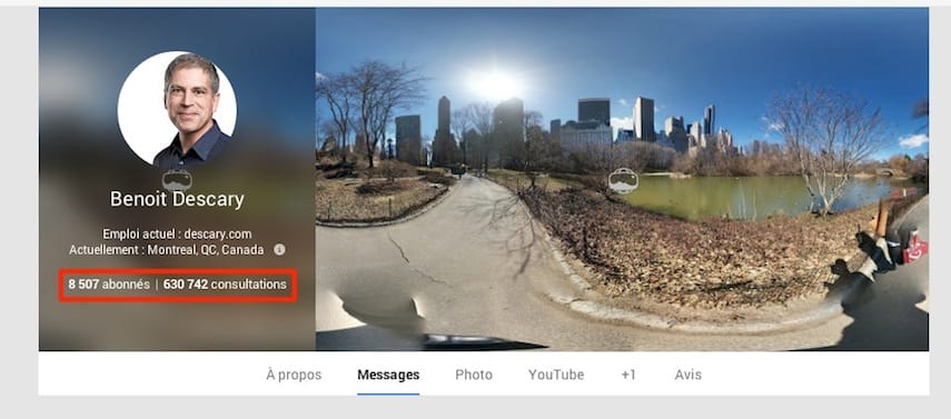 Google+ : comment masquer le nombre fois que votre page ou profil a été consulté
