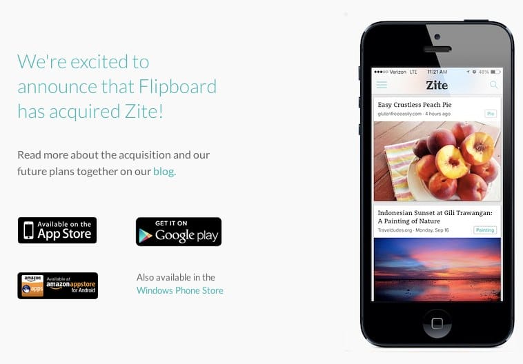 Avec le rachat de Zite, Flipboard deviendra une véritable application de curation