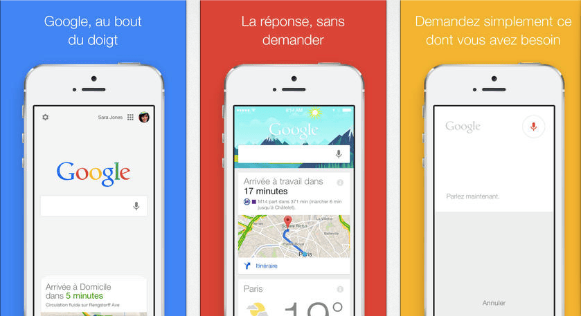 Recherche Google 4.0 pour iOS:  Google Now devient plus intéressant