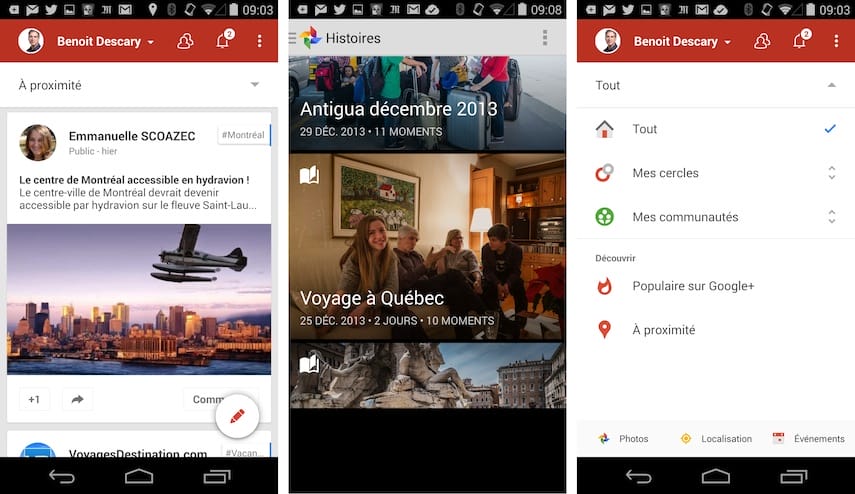 Google+ offre une refonte complète de son application Android