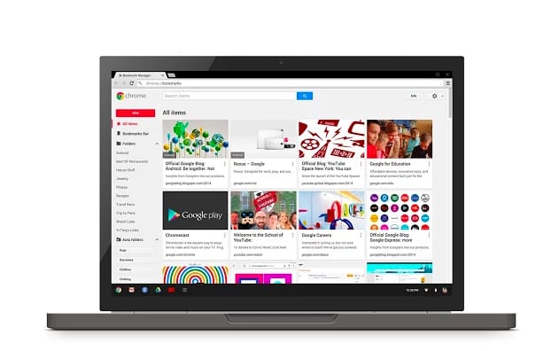 Chrome: nouvelle version du gestionnaire de favoris