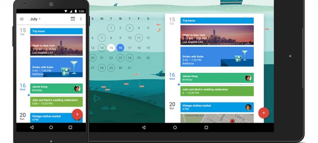 Google Agenda pour Android lollipop