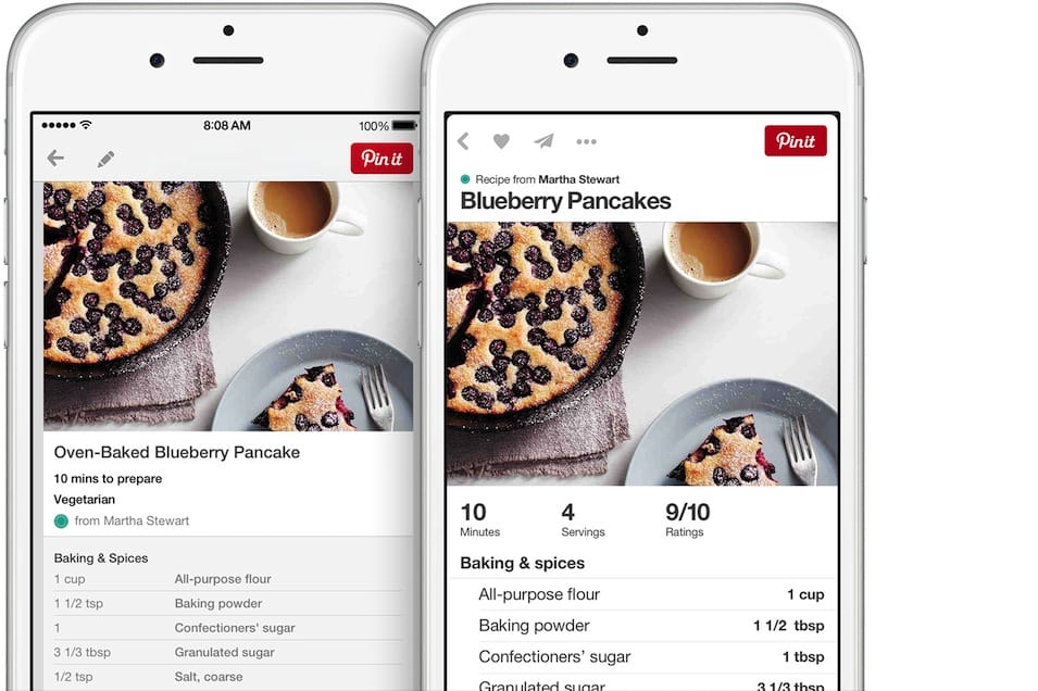 Pinterest peaufine l’interface de son application iPhone