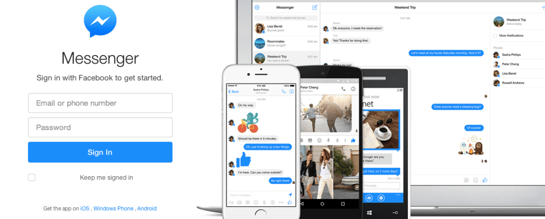 Facebook lance une version Web de Messenger