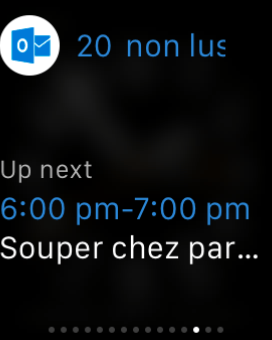 outlook pour apple watch