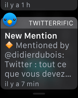 twitter Twitterrific pour apple Watch