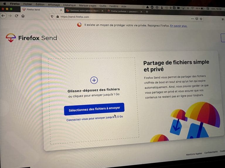 Firefox Send un super service de partage de fichiers sécuritaire, chiffré et gratuit