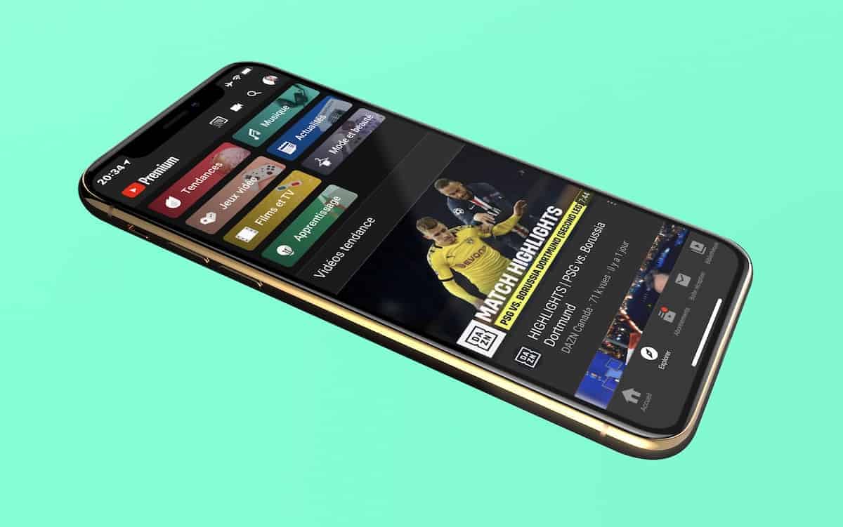 youtube onglet explorer