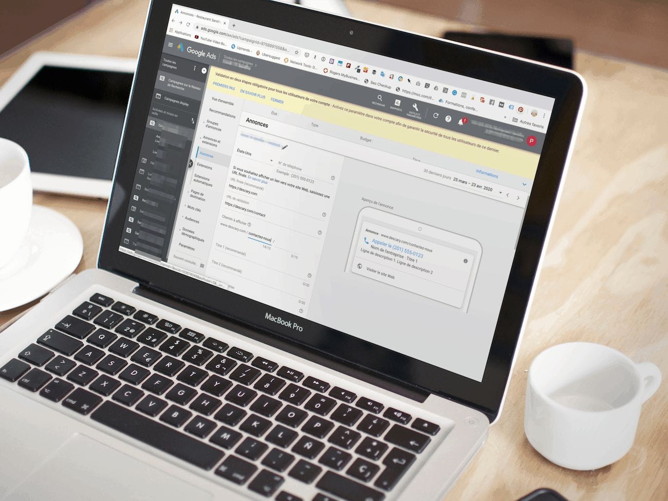 google ads publicites appels