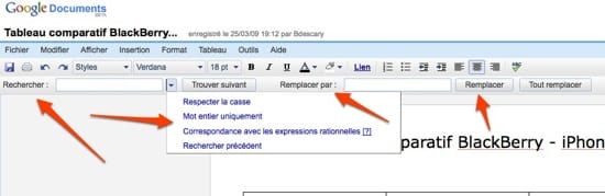 google-documents-rechercher-remplacer