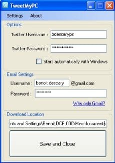 tweetmypc