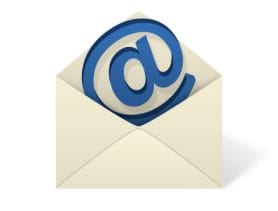 Email Envelope on White background
