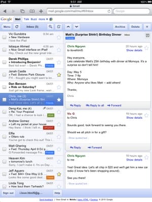 ipad gmail