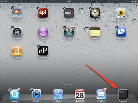 deplacer applications ipad