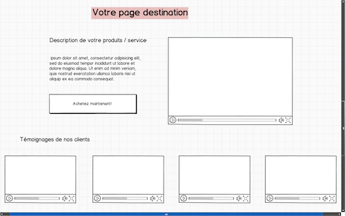 page destination pour vendre