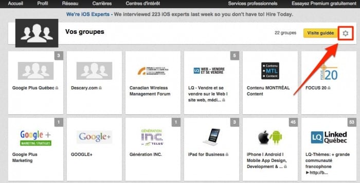 Linkedin quitter un groupe de discussions