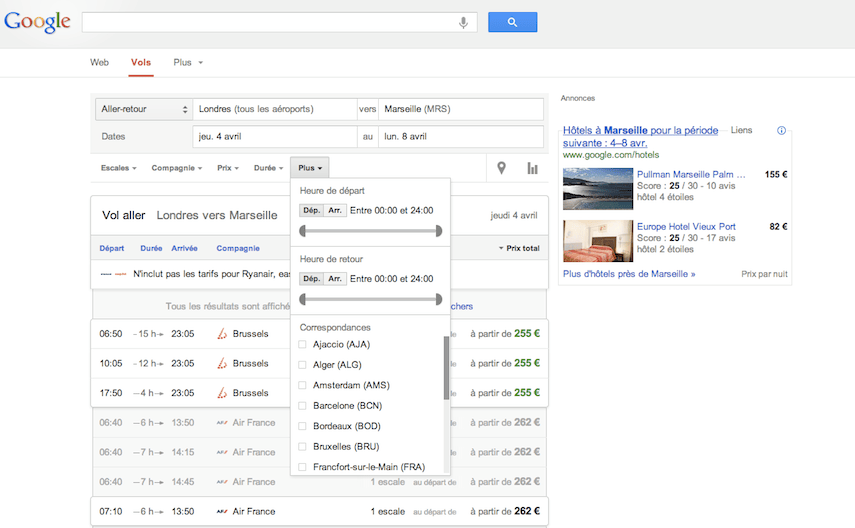 google-flight-search