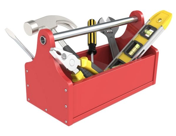 Toolbox with tools.