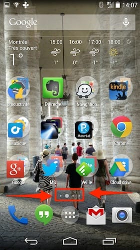 Android Comment ajouter un écran d’accueil supplémentaire android 4.4 ajouter ecran accueil