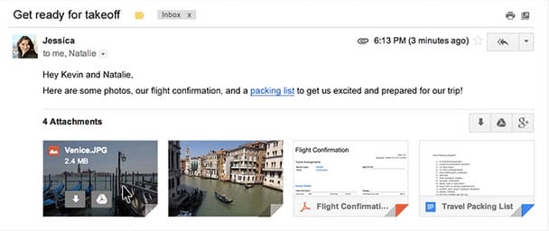 google drive piece jointe gmail