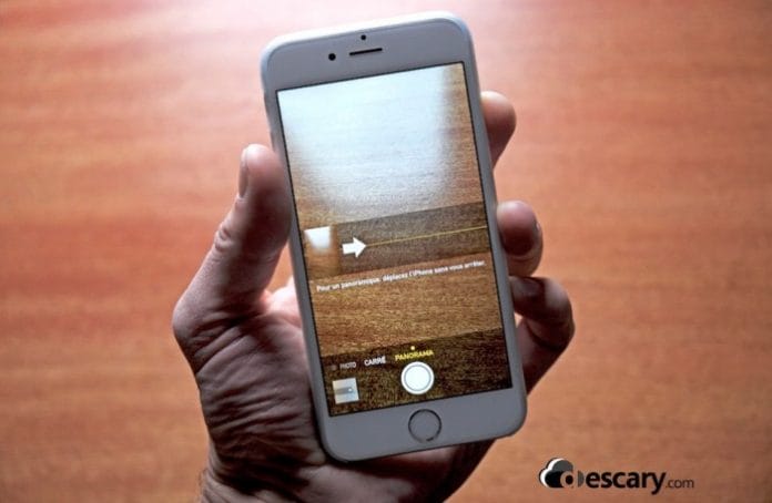 iPhone photo comment modifier la direction du mode panoramique