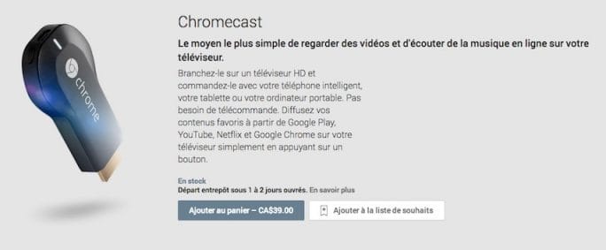 chromecast canada france google