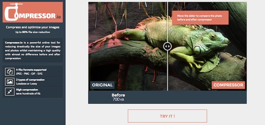 Compressor compresse vos images et photo pour le web