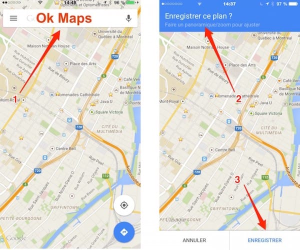 Google Maps en mode hors ligne avec Ok maps