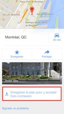 google maps mobile hors connexion