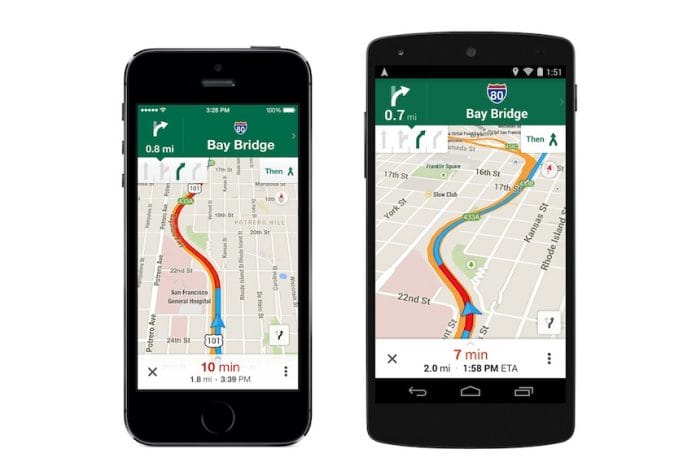 google maps mobile ios android navigation