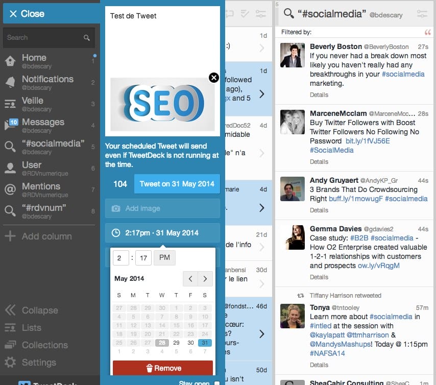 tweetdeck planifier tweet avec image photo 1