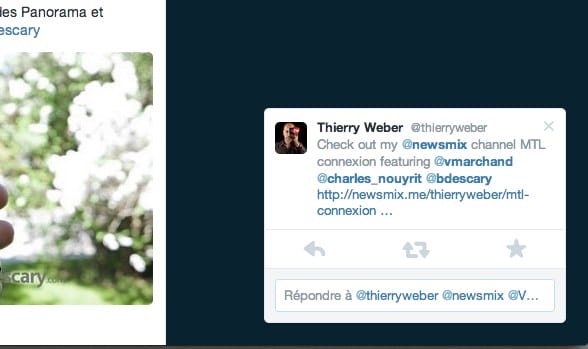 Notification web sur twitter