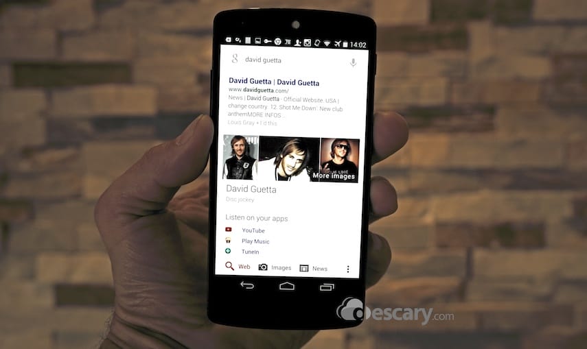 Recherche Google lance automatiquement rdio tunein et youtube