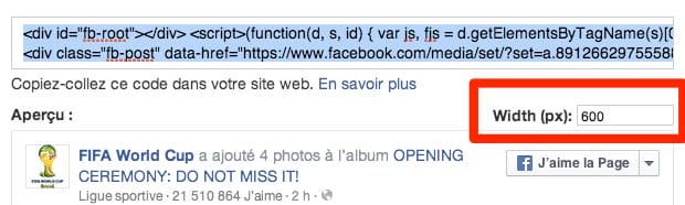 facebook integration publications